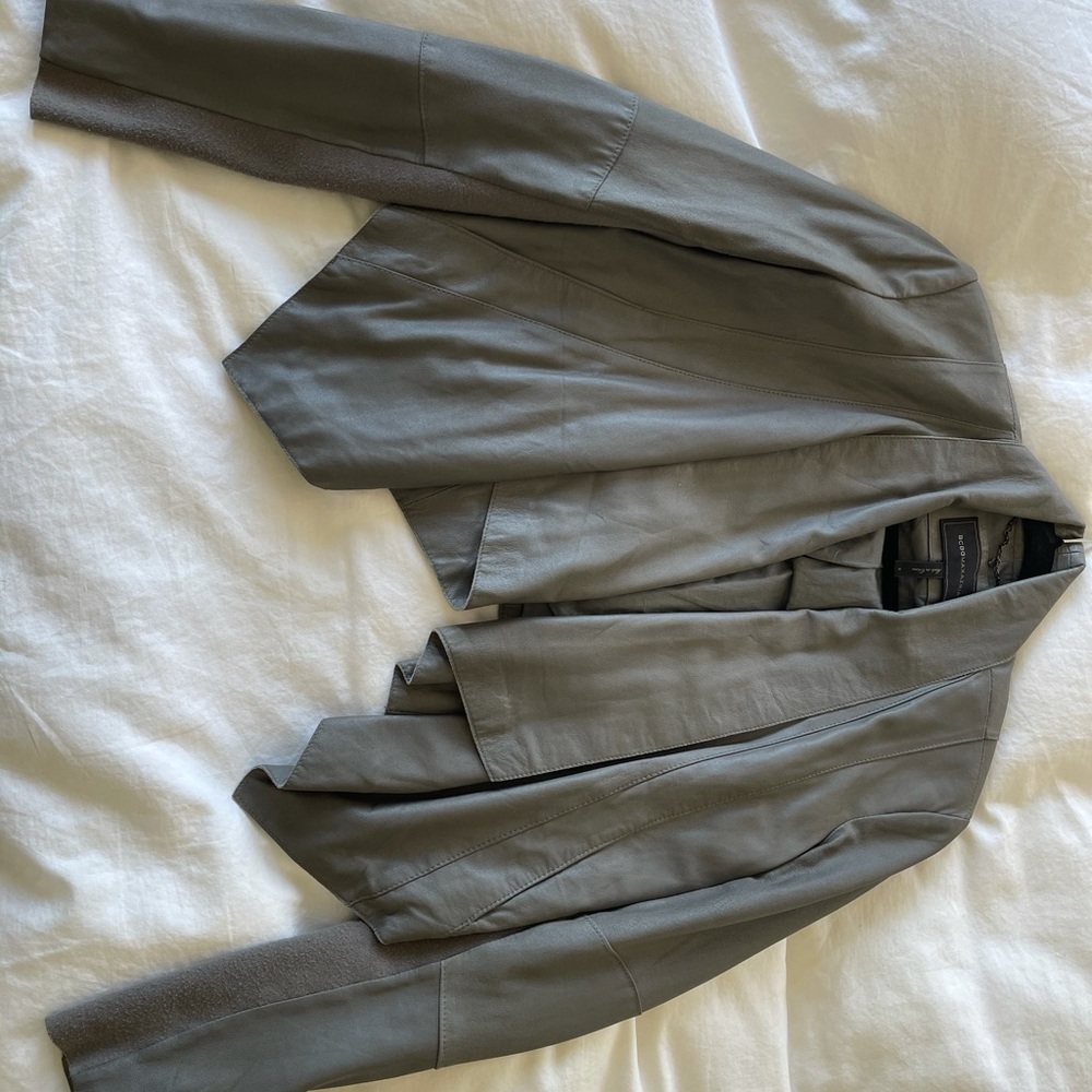 Bcbg leather jacket - grey